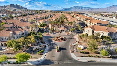 Aerial view featuring a residential view and a mou