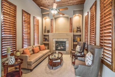 Library with Fireplace