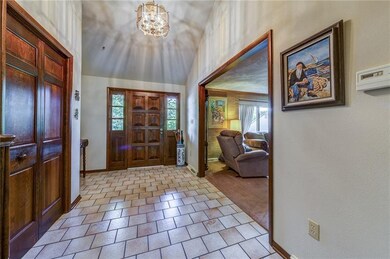 Entry with cathedral ceiling