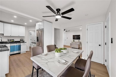 virtually staged dining area