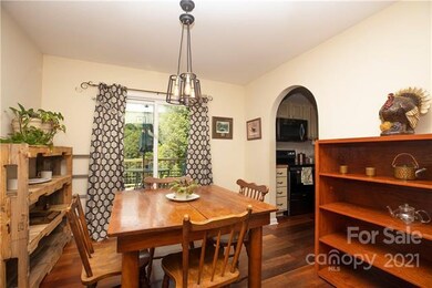 Dining room accesses the kitchen.