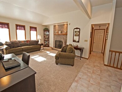 Family room with fireplace