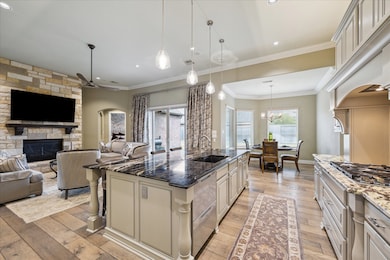 look at the gorgeous large plank wood flooring in