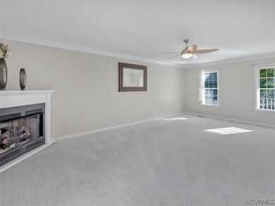 LARGE FAMILY ROOM WITH BLINDS, GAS FIREPLACE AND B
