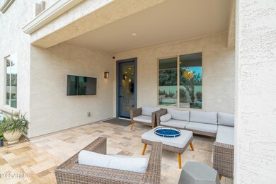 Covered Patio Travertine Tile T.V