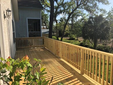 Brand new deck overlooking nice backyard!