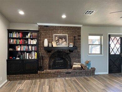 The wood burning fireplace will help warm you up o
