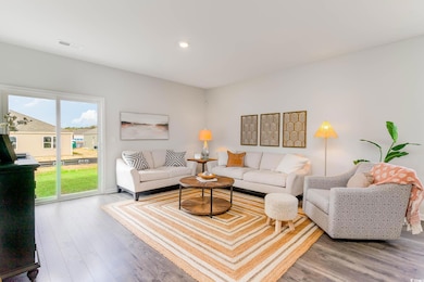 Living room featuring hardwood / wood-style floors