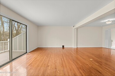 Living Room with Sliders to Deck