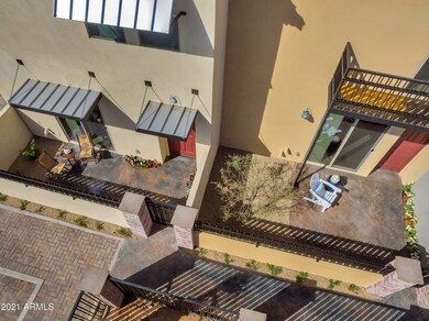 aerial of patio