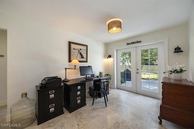 Flex space can be used as an office or dining room