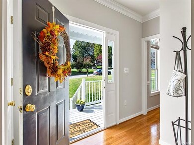 Elegant foyer with fresh paint.