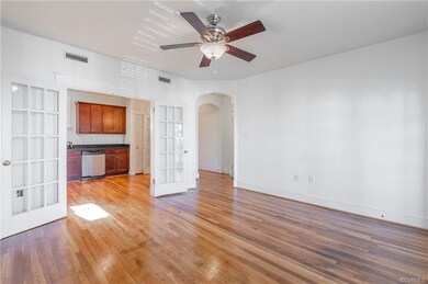 French Doors from Living room to Kitchen.