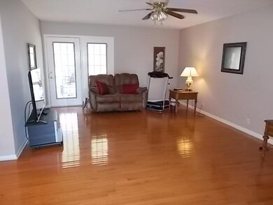 Living room with pretty hardwood floors