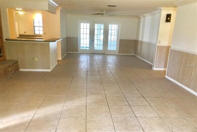 Great Room to Dining Room with French Doors