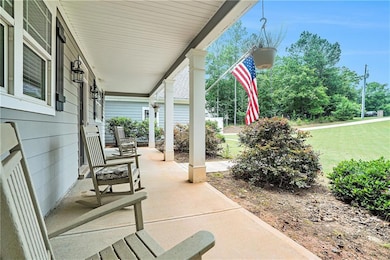 View of covered porch