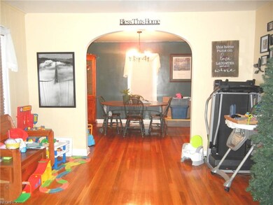 Looking from living room into dining area