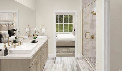 Rendering of Staged Primary Bathroom