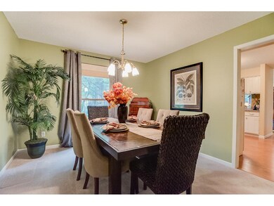 The dining room is perfect for family dinners or e