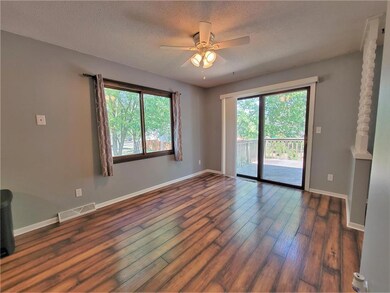Large dining room with walkout to deck!