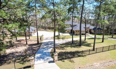 Another aerial view of the Main house and the guest house for your Company. Gated entrance will bring privacy to your property.