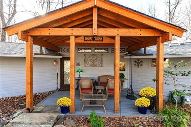 Newly created covered entrance with Trex decking