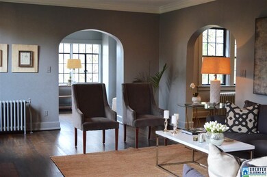 triple crown moulding, newly refinished hardwoods.