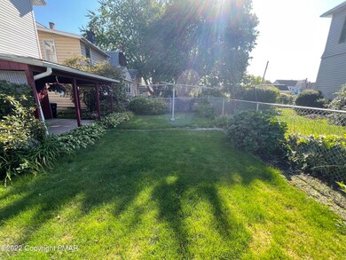 fenced back yard