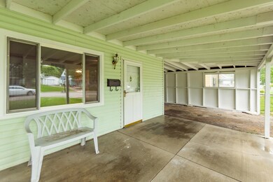 Front, covered patio.