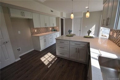 Kitchen view to eating area.