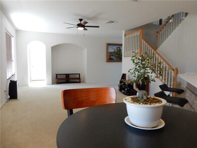 Family room next to dinette area