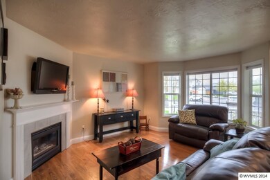 Living room with gas fireplace