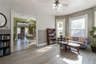 Living room and dining room