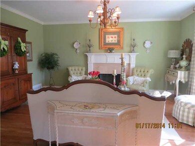Very spacious formal living room with fireplace!