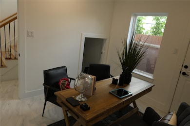 This first Floor bedroom with a full bathroom  is Ideal for a home office or a small workshop.