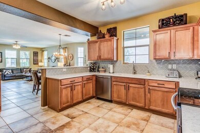 Kitchen open to Living and Dining Room