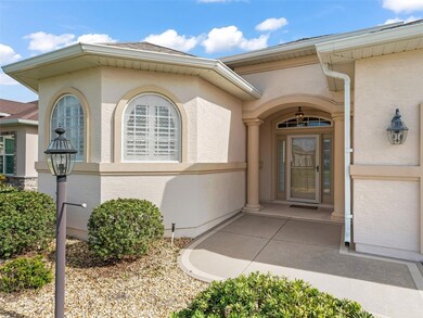 Elegant covered front entrance w/Storm door
