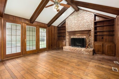 Wood burning fireplace