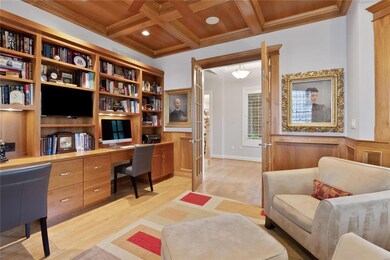 Custom built-ins and coffered ceilings