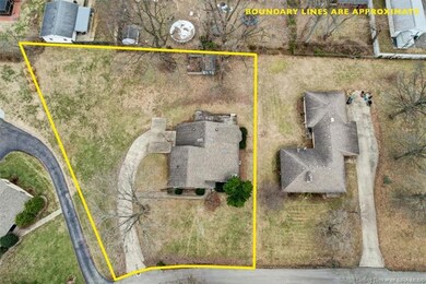 Aerial of lot outline - property lines approximate
