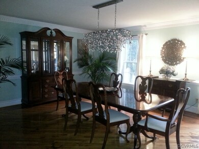 Formal Dining Room with hardwood inlay floor, new