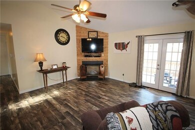 Another view of the family room.  Bedrooms are dow