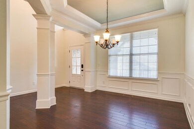 Wainscoting and trim work in the formal dining area