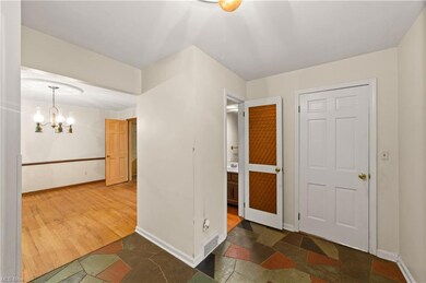 Foyer with slate floor