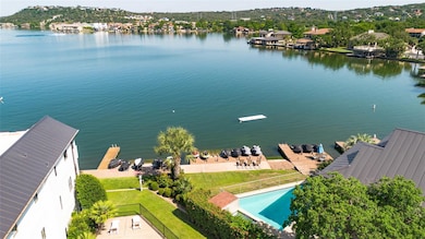 Bird's eye view of a nearby body of water