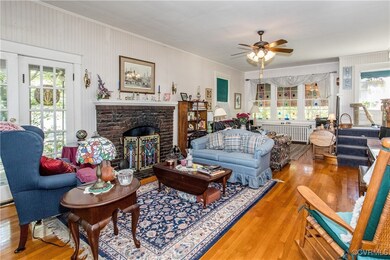 Living room featuring hardwood / wood-style floors