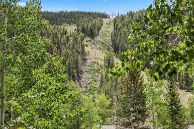 View of the ski run directly across the street