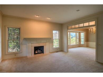 Spacious formal living room with marble surround f