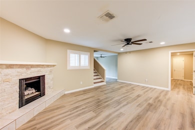 This spacious living room features stunning new mo