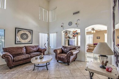 Living Room with Vaulted Ceilings